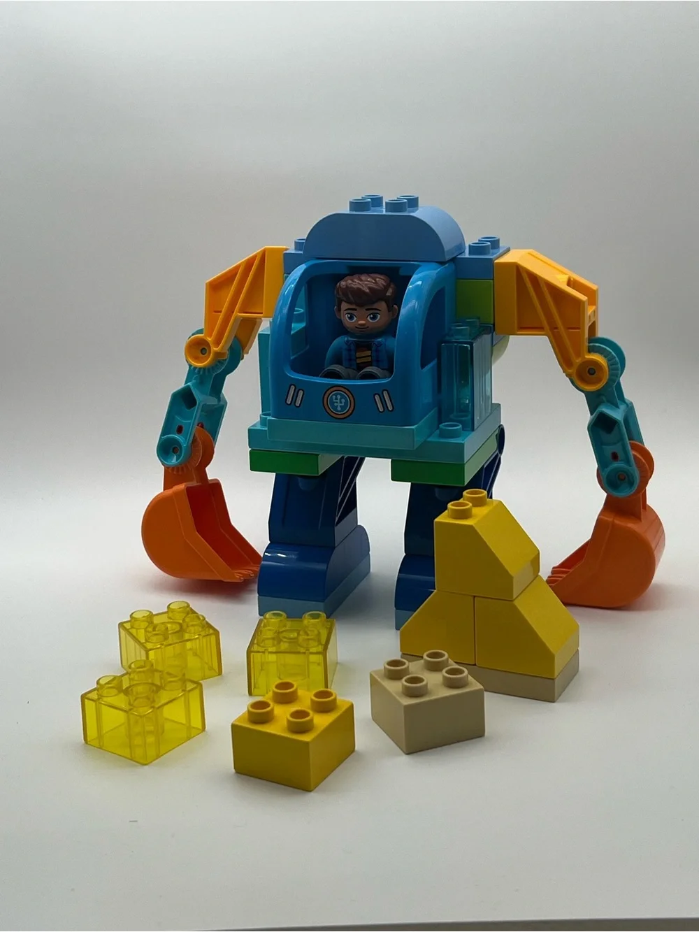 LEGO DUPLO Excavator Robot with Minifigure